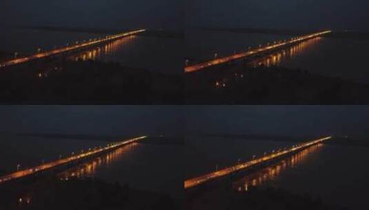 黄河大桥夜景高清在线视频素材下载
