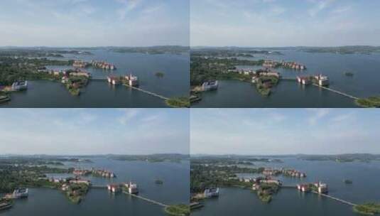 湖北木兰湖5A景区航拍高清在线视频素材下载