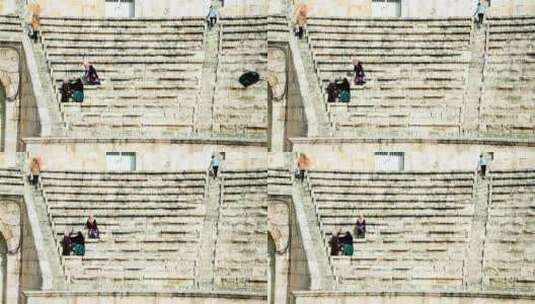 约旦的罗马剧场遗址高清在线视频素材下载