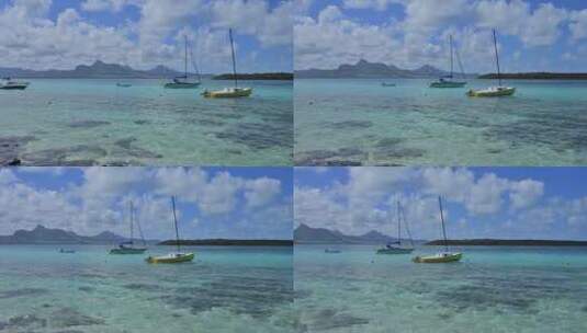 度假胜地的玻璃海面波光粼粼高清在线视频素材下载