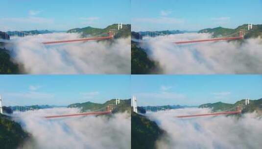 湖南湘西矮寨大桥高清在线视频素材下载