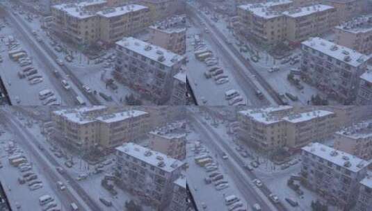 雪天道路结冰在公路上行车视频高清在线视频素材下载