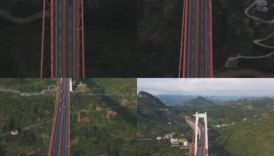 贵州坝陵河大桥航拍高清在线视频素材下载