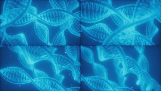 蓝色DNA 双螺旋结构动画4K高清在线视频素材下载