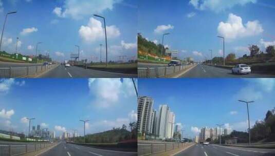 公园城市建设道路交通发生巨变高清在线视频素材下载