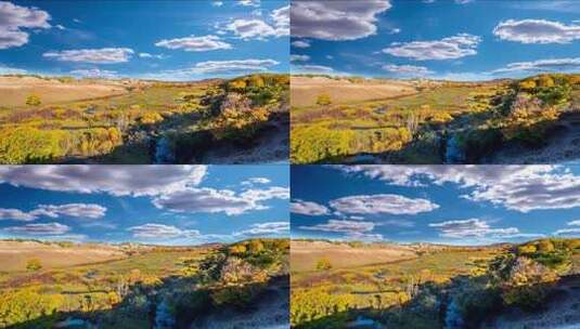 4K草原峡谷风景延时高清在线视频素材下载