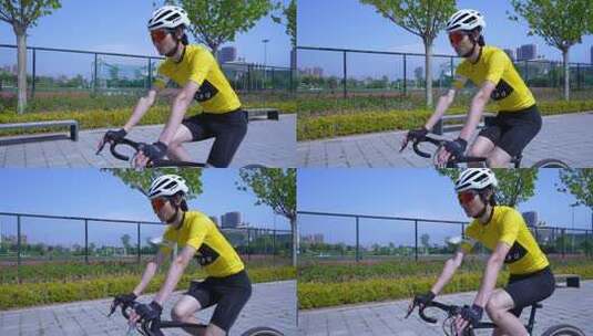 城市骑行 骑自行车 自行车高清在线视频素材下载