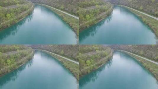 斯洛文尼亚索卡河的鸟瞰图高清在线视频素材下载