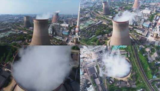 国家能源集团青山热电厂航拍高清在线视频素材下载