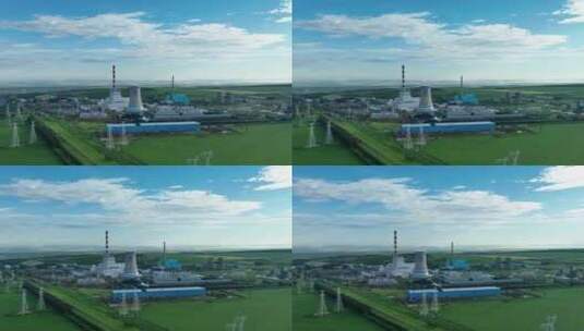 内蒙古汇流河发电厂高清在线视频素材下载