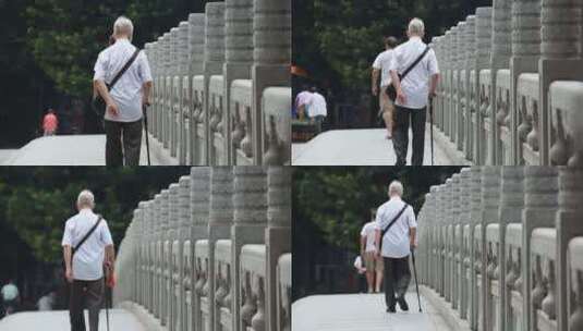 街道行人老年人生活广州西关路上行人城中村高清在线视频素材下载