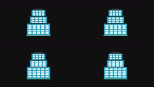 动态漫画建筑高清在线视频素材下载