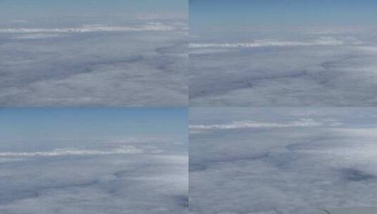 飞机上万米高空俯瞰云层高清在线视频素材下载