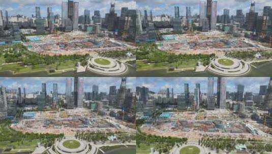 深圳湾文化广场 建设 工地 施工高清在线视频素材下载