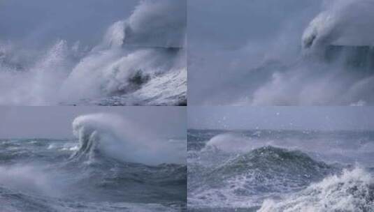 海上风暴滔天巨浪大浪海浪波涛汹涌高清在线视频素材下载