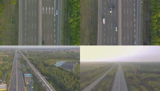 俯视高速公路高清在线视频素材下载