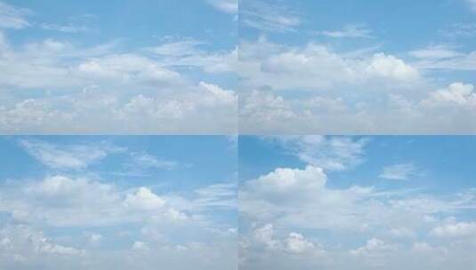 唯美天空蓝天白云延时云朵飘动夏天小清新云高清在线视频素材下载