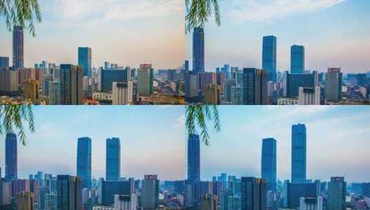 湖南长沙九龙仓地标景点特效视频高清在线视频素材下载