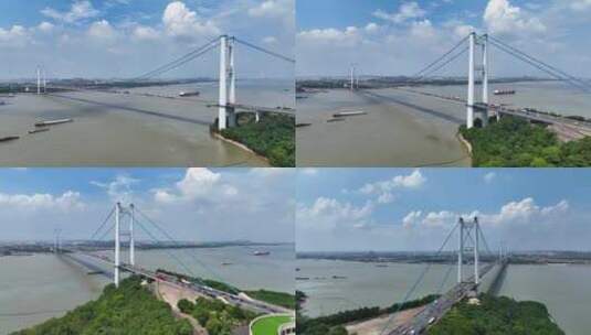 江阴大桥航拍高清在线视频素材下载