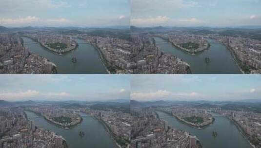 广东韶关城市大景建筑航拍高清在线视频素材下载
