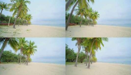 海边 沙滩 椰树 海滨公园 海南三亚高清在线视频素材下载