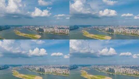 江西南昌红谷滩城市风光延时摄影高清在线视频素材下载
