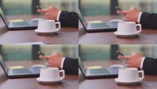 商务人士 办公室白领 手磨咖啡高清在线视频素材下载