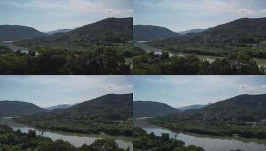 福州市永泰大樟溪美丽乡村振兴山水自然航拍高清在线视频素材下载