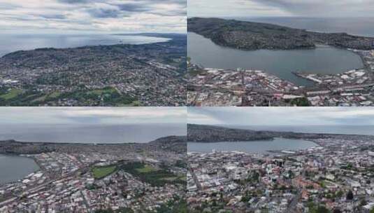 航拍新西兰达尼丁城市风光高清在线视频素材下载