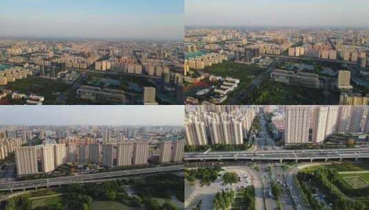 济宁任城区城市建筑宣传片航拍高清在线视频素材下载