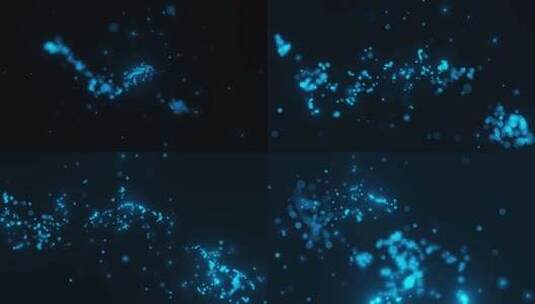 深蓝色粒子动画背景高清在线视频素材下载