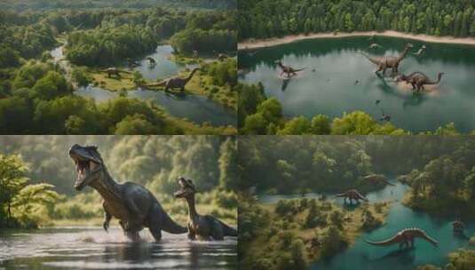 侏罗纪 恐龙高清在线视频素材下载