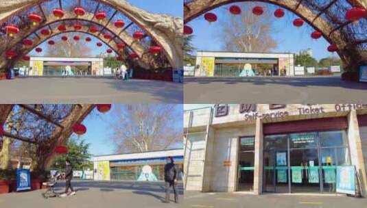 上海动物园大门口风景视频素材高清在线视频素材下载