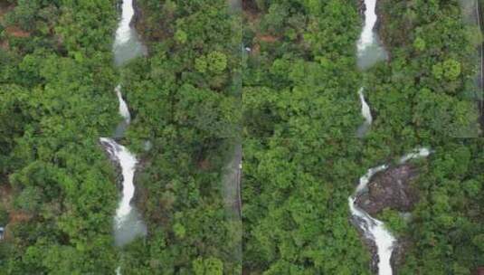 广东东莞：雨后山涧水量充沛 水流湍急高清在线视频素材下载