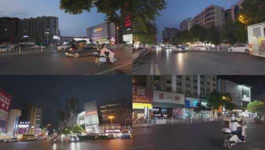 湖南永州街景街道夜景高清在线视频素材下载