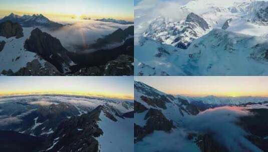 航拍雪山3高清在线视频素材下载