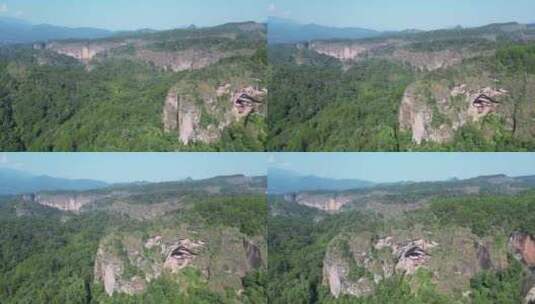 福建泰宁大金湖景区甘露岩寺航拍高清在线视频素材下载