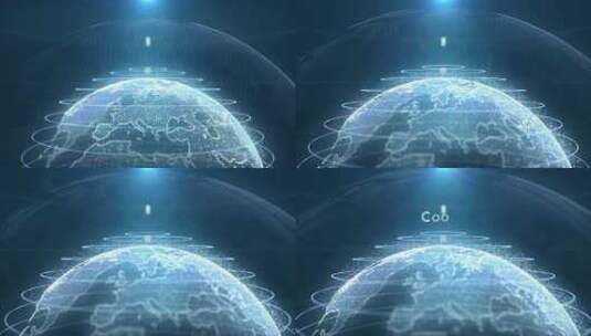 粒子地球技术Word Cookie高清在线视频素材下载