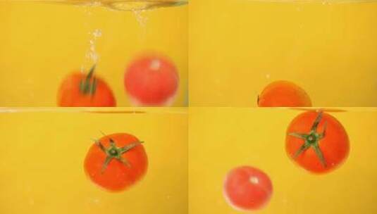 两个番茄入水b高清在线视频素材下载
