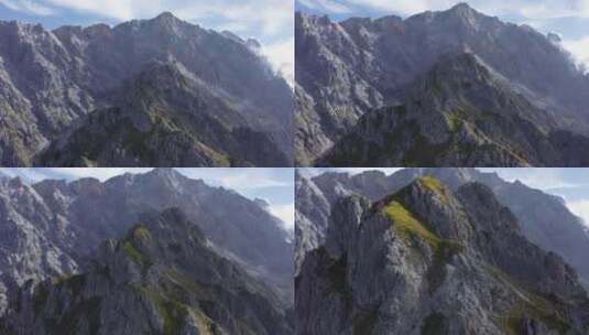 洛斯科普夫山的岩石地形上坡和美丽的无人机高清在线视频素材下载