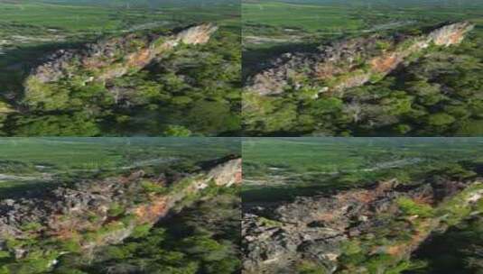 泰国甲米悬崖上猴子的航拍视频高清在线视频素材下载