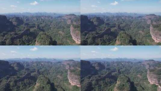 广东丹霞山5A景区丹霞地貌航拍高清在线视频素材下载