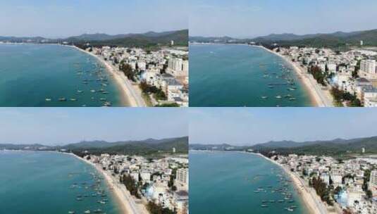 自然大气大海沙滩延时摄影景观深圳海边航拍高清在线视频素材下载