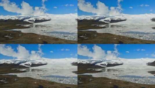航拍冰岛冰川湖高清在线视频素材下载