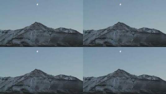 安第斯山脉上空升起的满月高清在线视频素材下载