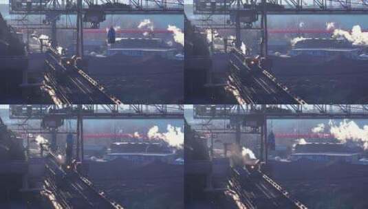 钢铁厂烟雾景观高清在线视频素材下载