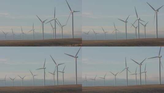 发电厂里的风力涡轮机高清在线视频素材下载