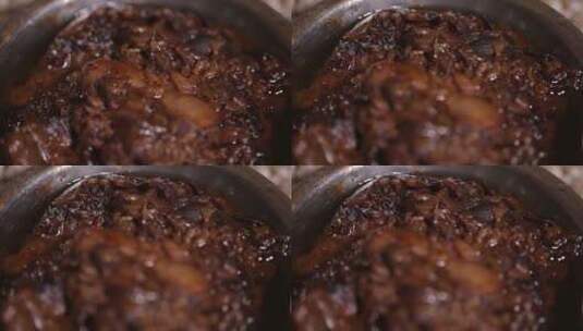腌制粉蒸排骨小米排骨高清在线视频素材下载