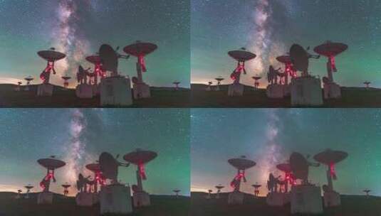 天文台银河星空高清在线视频素材下载