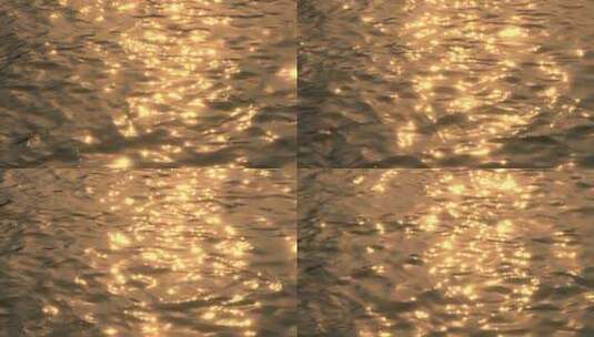 水面波光粼粼夕阳高清在线视频素材下载